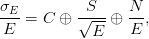 σE- = C ⊕  √S--⊕  N-,
 E           E    E
