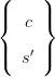                                                   (    )
                                                  |{  c |}

                                                  |(  s′|)