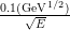 0.1(G√eV1∕2)
    E